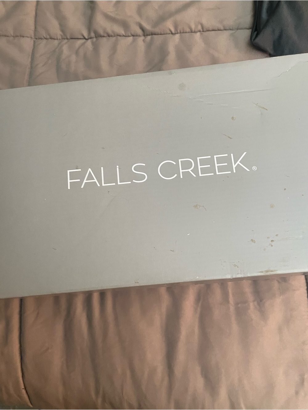 Falls Creek Grey Box with White Logo